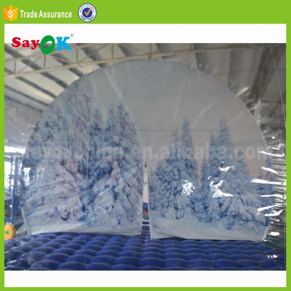 Transparent Inflatable Snow Globe Tent For Camping Inflatable Snow Globe Photo Booth For Sale