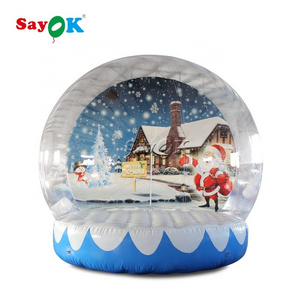 Custom 10ft inflatable christmas snow globe photo booth bubble inflatable christmas snowglobe