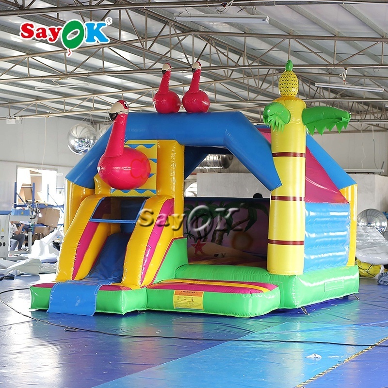 Flamingo Small Jumpy Castle Play Castle Used Bouncy Castle Indoor Inflatable Bounce Slides