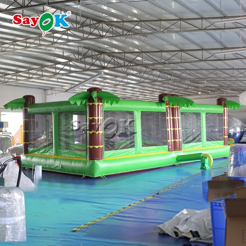 Summer Outdoor Sports Game PVC Bouncy Volleyball Court Giant Inflatable Beach Volleyball Field For Sale