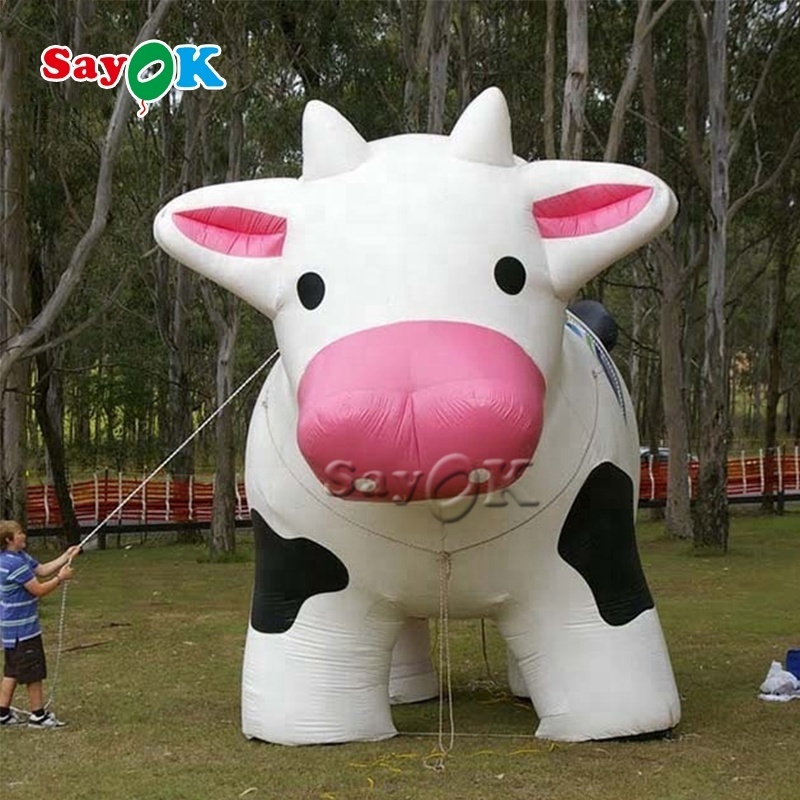 giant animal advertising inflatable cow milka