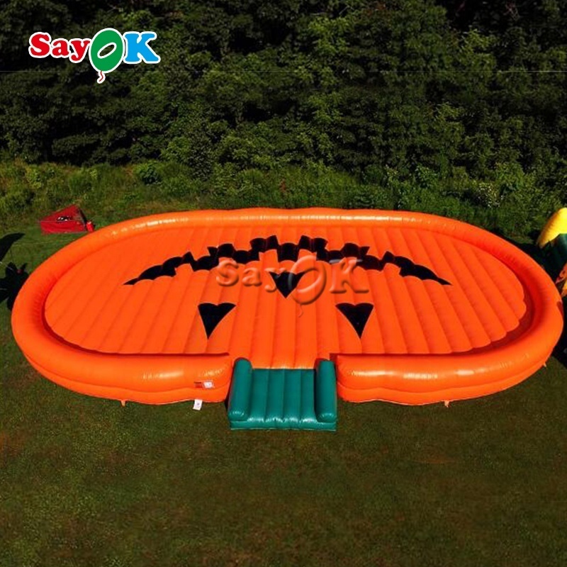 Halloween Inflatable Pumpkin Bounce Jump Pad For Kids And Adults Bungee Jumping Inflatable Trampoline