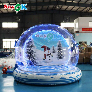 Giant clear inflatables snowball  inflatable christmas snow globe for events