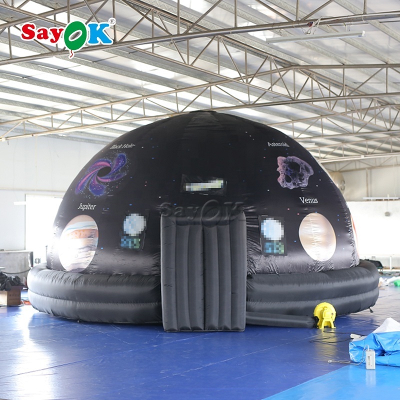 customized 6m/19ft solar system planetarium astronomy planet inflatable cinema concession tent