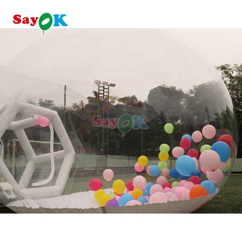 Kids party balloons funny house giant clear inflatable transparent dome bubble tent for glamping factory inflatable tent