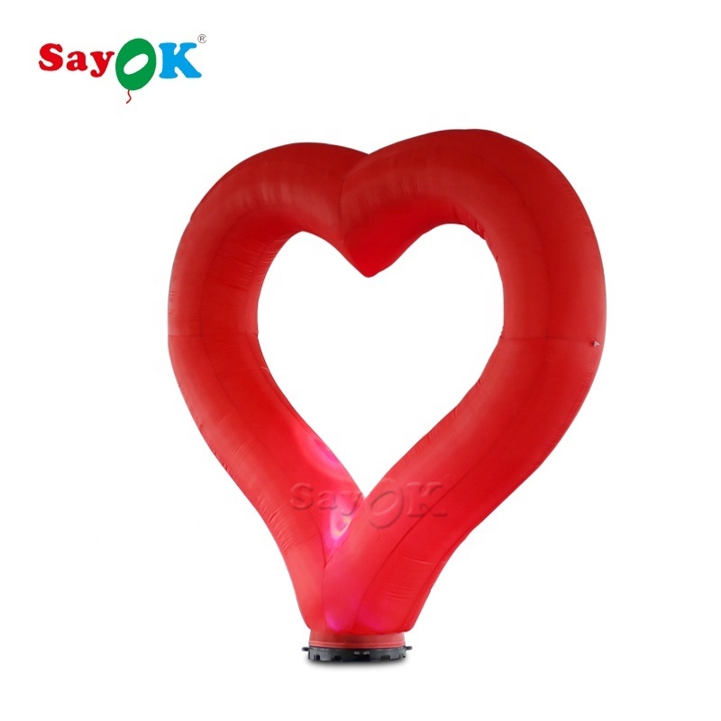 Inflatable Heart For Valentine's Day 2.5m Red Wedding Decorative Inflatable Giant Heart