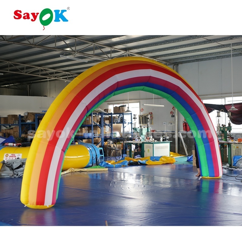 Outdoor Wedding Event Inflatable Arch Inflatable Rainbow Entrance Arch