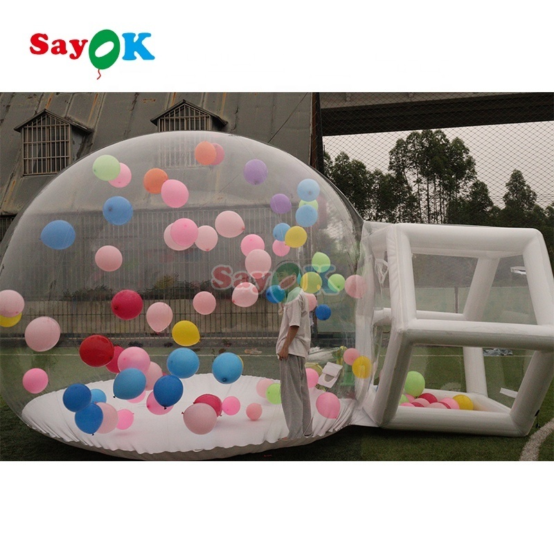 Kids party balloons funny house giant clear inflatable transparent dome bubble tent for glamping factory inflatable tent