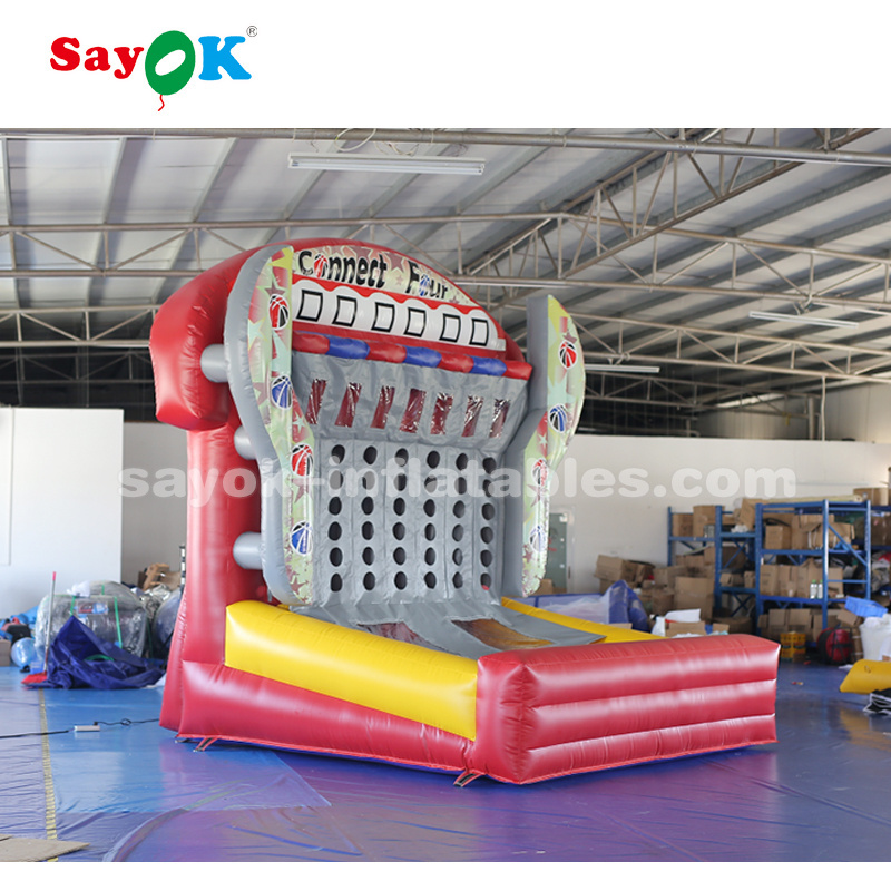 custom carnival games inflatable connect 4 in a row inflatable basketball hoop