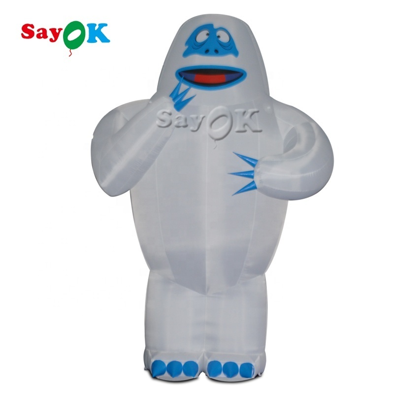 Giant Outdoor Bumble Abominable Christmas Event Decorations Snow Monster Inflatable Bumble Abominable Snowman