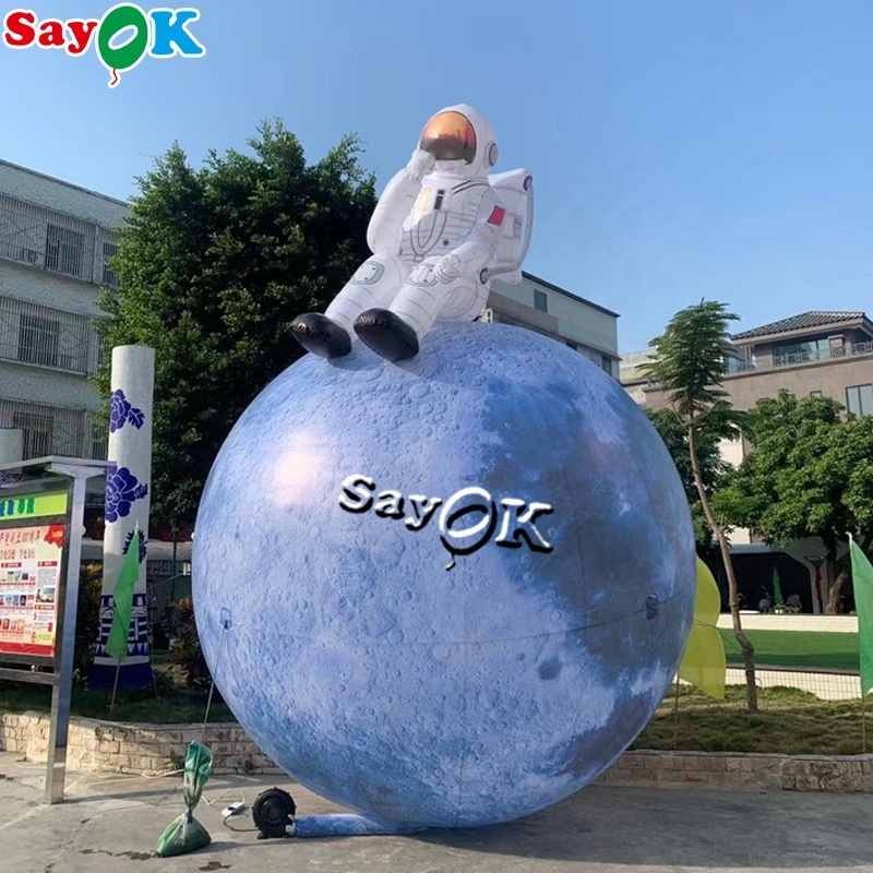 hot sale inflatable planets for decoration/ solar oem giant inflatable moon ball