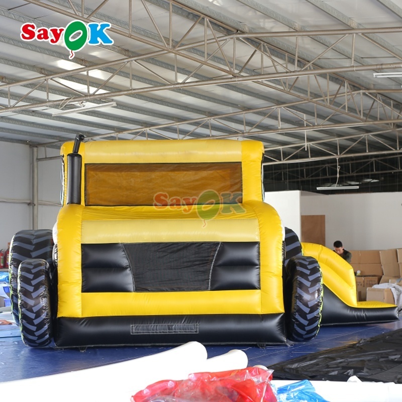 New design inflatable tractor bounce construction truck outdoor inflable bouncing castle factory price