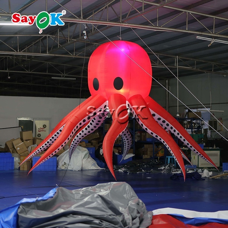 Event Decorative Red Inflatable Octopus Tentacles For Advertising Decorative Giant Inflatable Halloween Octopus