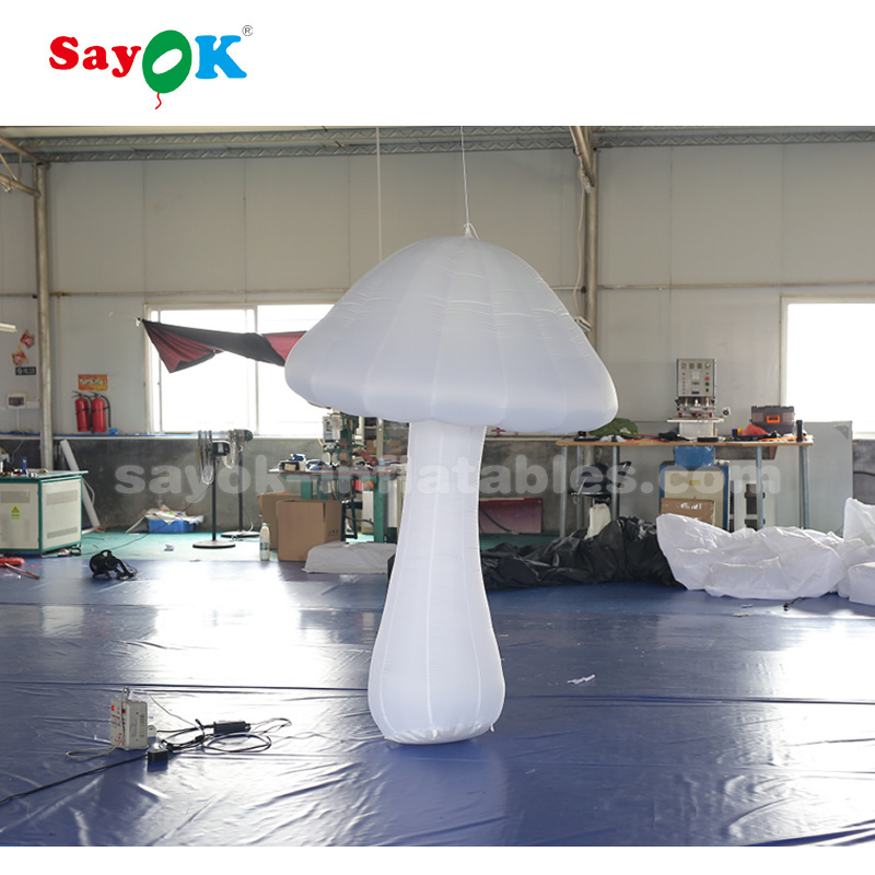 2m high white giant inflatable mushroom for decoration