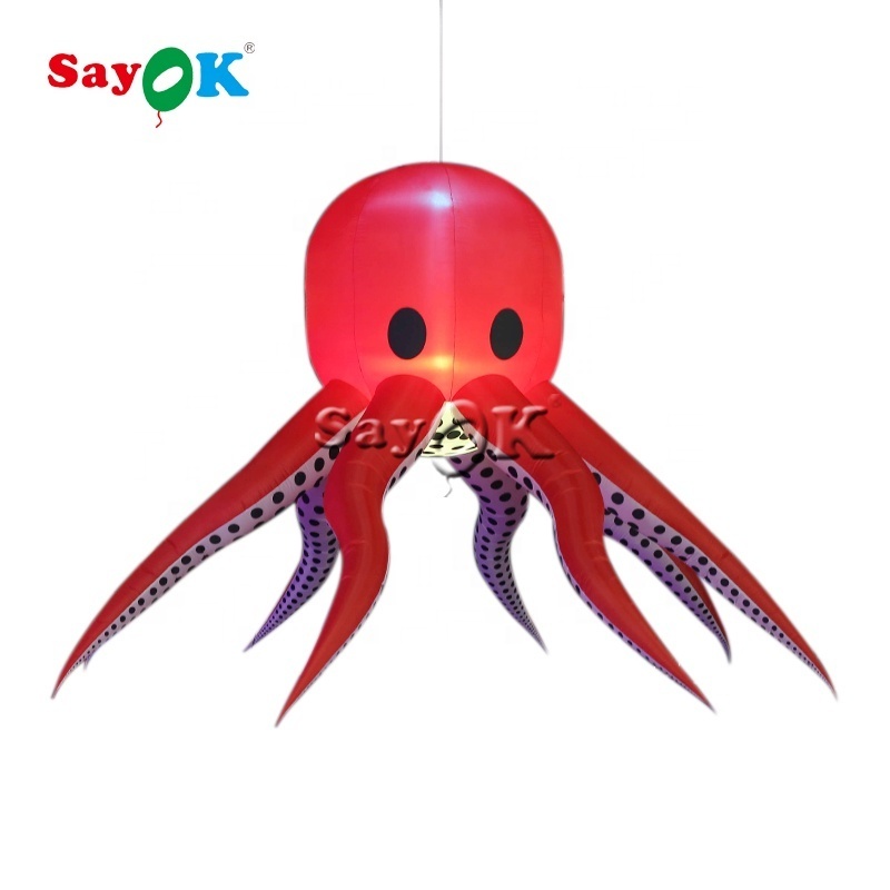 Event Decorative Red Inflatable Octopus Tentacles For Advertising Decorative Giant Inflatable Halloween Octopus