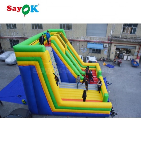 Outdoor Games Inflatable Rock Climbing Wall Slide Park Inflate Giant Inflatable Water Slides For Adult