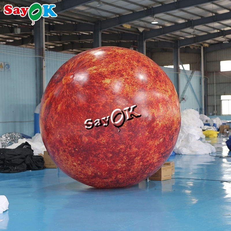 Giant Hanging Inflatable Solar System Planets Large Led Inflatable Hanging Planets Balloon For Event Decorating