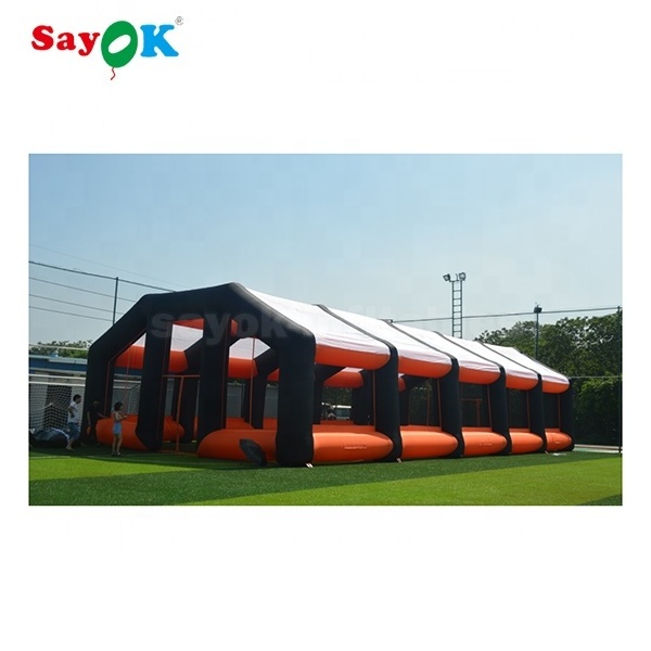 pvc tarpaulin sealed inflatable sports dome tent with canopy tennis court