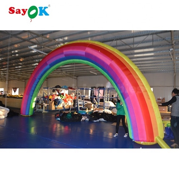 Outdoor Wedding Event Inflatable Arch Inflatable Rainbow Entrance Arch