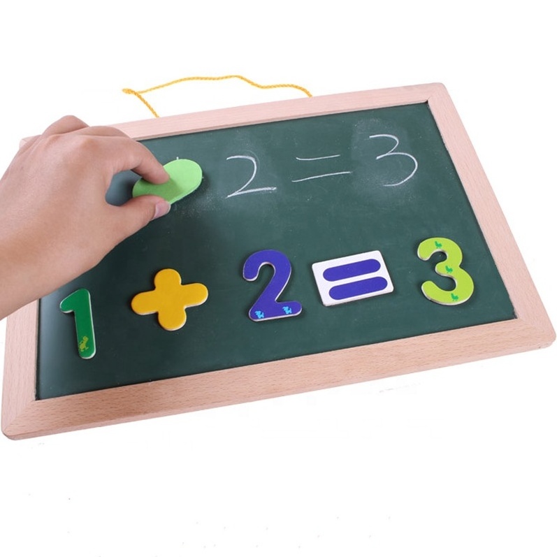 Double Side Wall Mounted Magnetic Message Board Wooden Writing Board