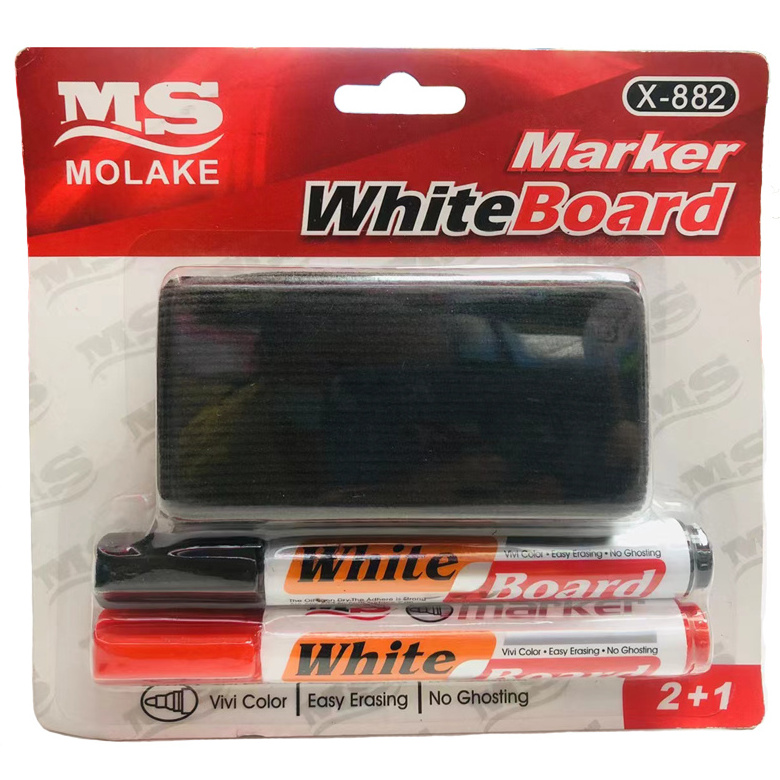 Non Toxic Easy Dry Erase Whiteboard Marker Pen With Eraser Set