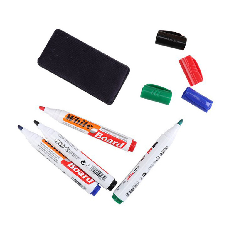 Non Toxic Easy Dry Erase Whiteboard Marker Pen With Eraser Set