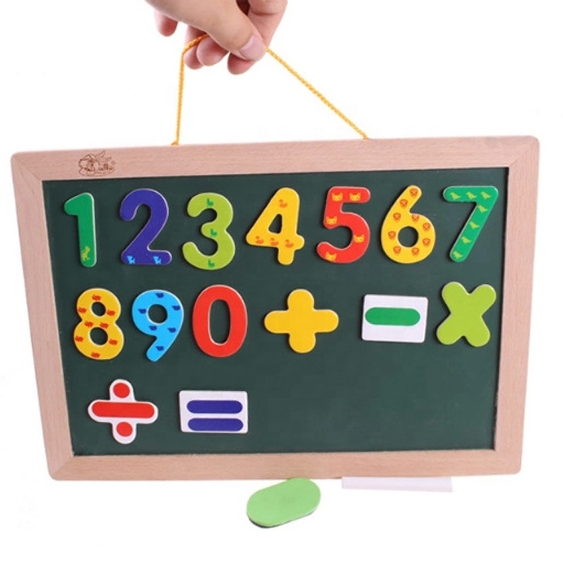 Double Side Wall Mounted Magnetic Message Board Wooden Writing Board