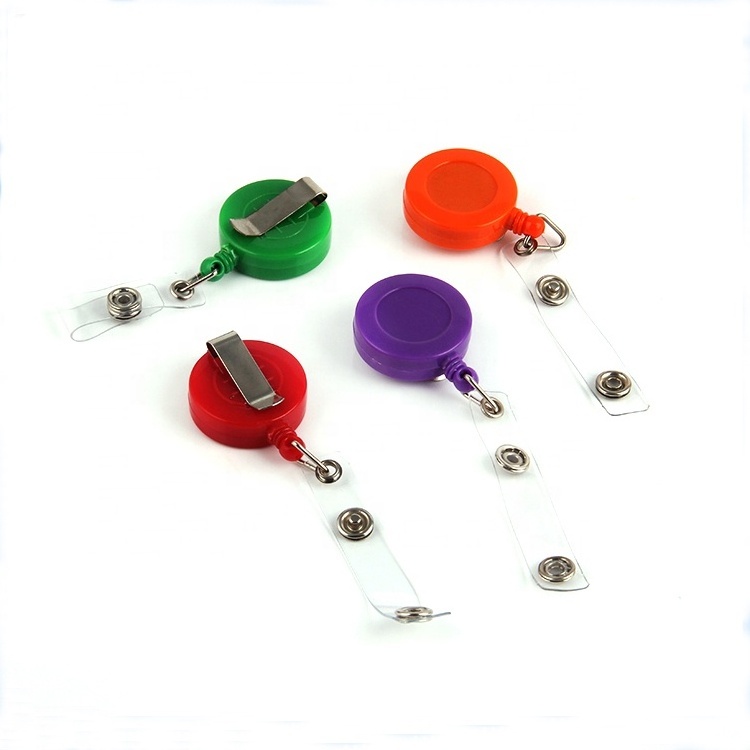 Best Selling Plastic Retractable Badge Reel With Clips