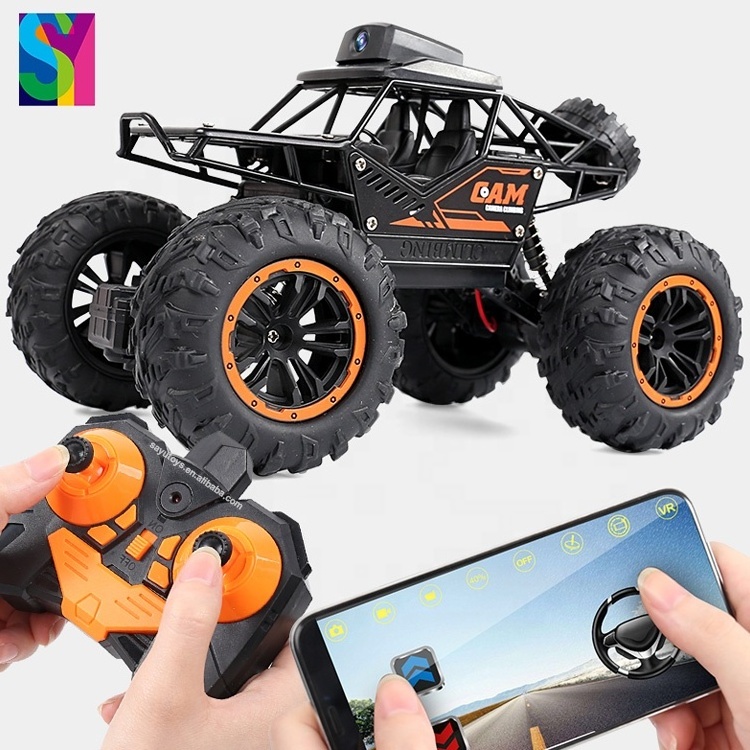 SY juguetes control remoto 1:18 Scale 2.4G Wifi Camera Radio Control Off Road Truck R/C Die-cast Climbing Remote Control Car Toy