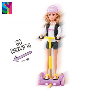 SY Fashion Girls 360 Spin Rc Balance Hoverboard Remote Control Doll Toy