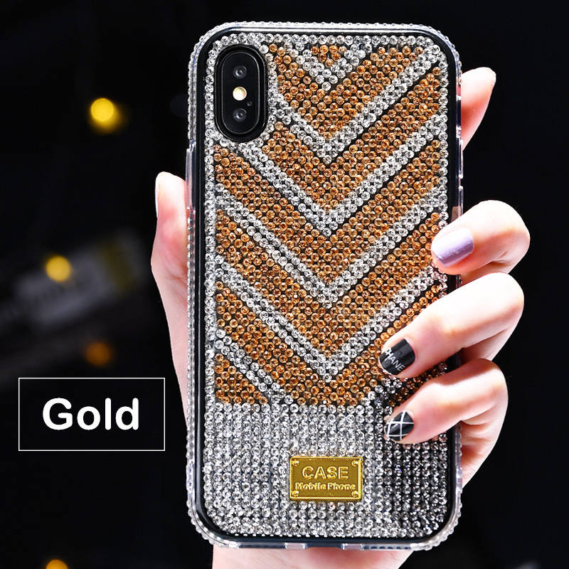 for iPhone 12 Mini 11 Pro XR XS Max 8 7 Plus Luxury Rhombus Pattern Diamond Design Women Phone Case