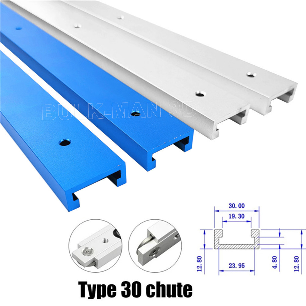 Type-30 Aluminum Alloy T-track Slot Miter Track Jig Fixture Saw Table Chute Length 100 - 1220mm for Router Table