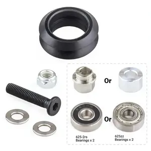 BulkMan 3D Delrin POM Dual V Wheel Kit With 625ZZ 625RS Bearings (Unassembled) for V-Slot Aluminum Profile 3D Printer Parts