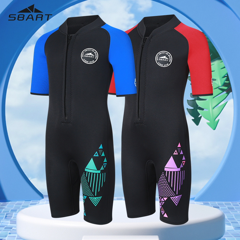 Custom 2mm Neoprene Kids Swimming Wetsuit Surfing and Water Sports Protective Scuba Diving Suit Keeps Body Warm