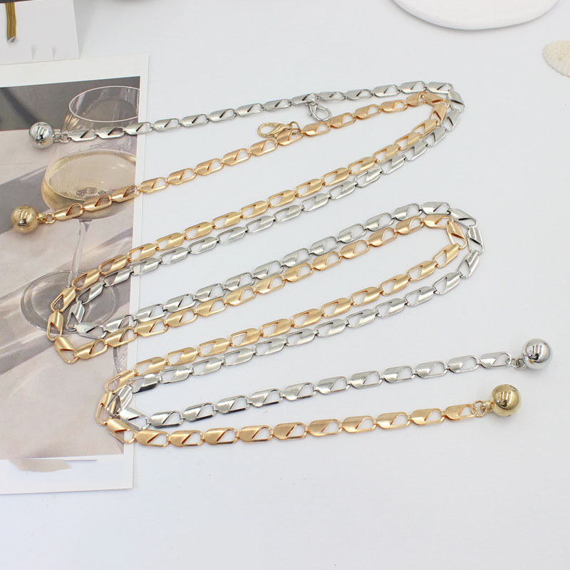 New Trendy Vintage Fashion Girls Round Chain Belt Women Retro Metal Sexy Waist Chains Belt