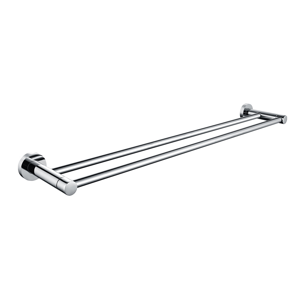 Double Towel Bars 24 Inch Bath Towel Rack for Bathroom Stainless Steel Wall Mounted Double Rods Long Towel Rail Hanger