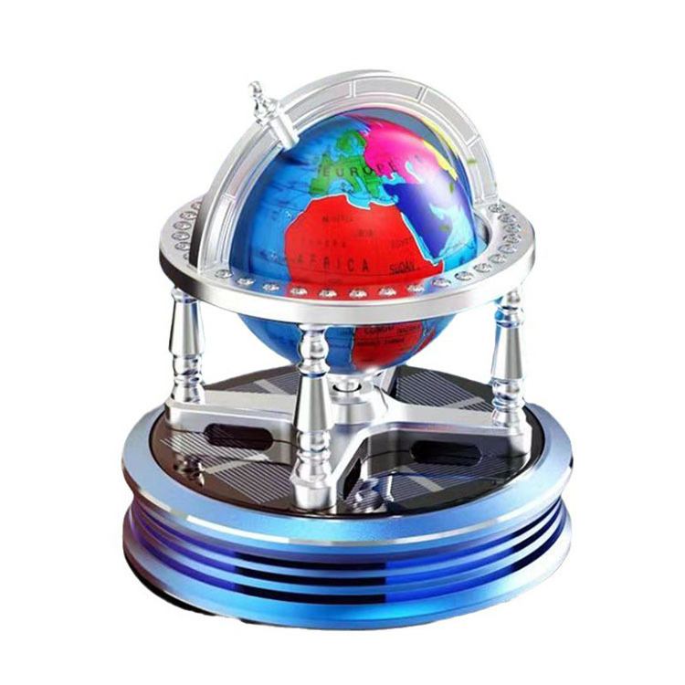 Senbolia Car Air Freshener Solar Rotating Globe Car Interior Decoration Accessories sCar Perfume Diffuser