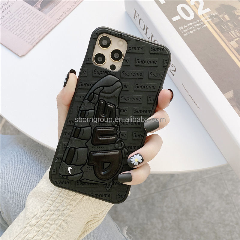 NEW Creative Design 3D Shoes Silicone Mobile Phone Cover for iPhone 1 6 15 14 13 12 11 Pro Max Phone Shell Case just Do it