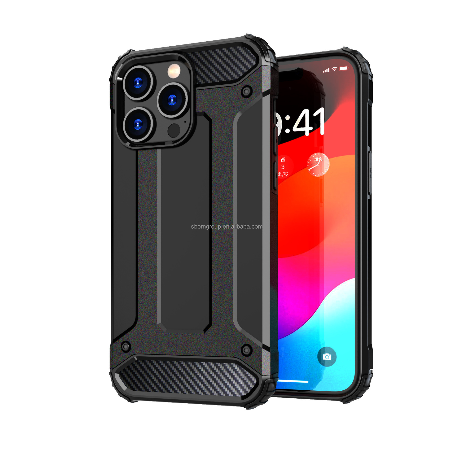 Factory Shockproof Protective Cover for iPhone 13 14 15 Pro Max Defender Armor Case with Camera Protection Full Body Guard