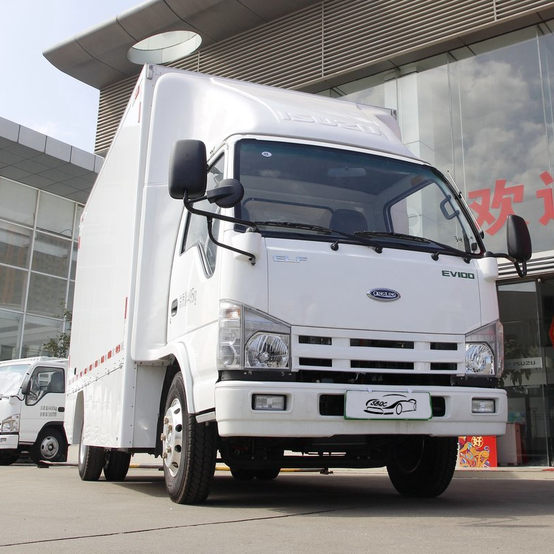 New Energy China 110KW 4x2 Commercial Pure Electric Van Truck 106kwh 6 Wheeler Qingling ISUZU EV100