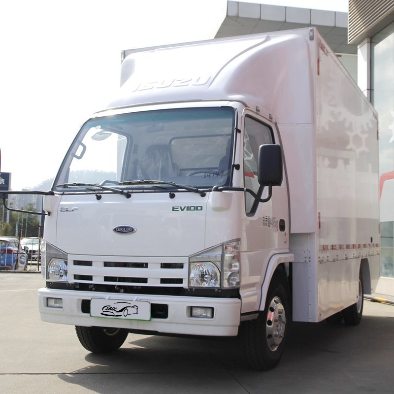 New Energy China 110KW 4x2 Commercial Pure Electric Van Truck 106kwh 6 Wheeler Qingling ISUZU EV100