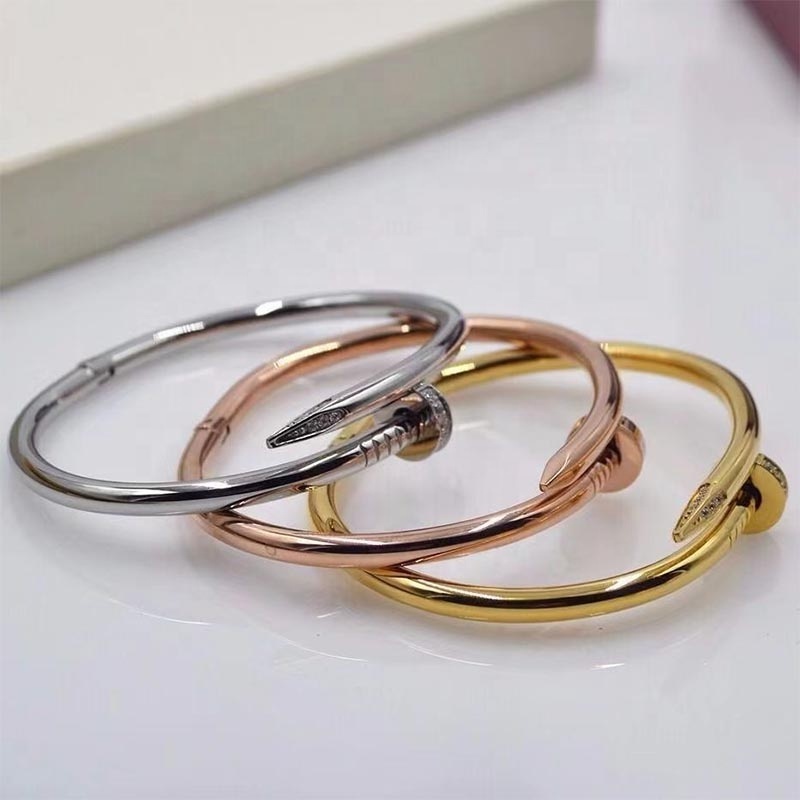 High Quality 18k Gold Plated 316 Stainless Steel Love Screwdriver Bracelet Luxury Romantic Jewelry for Men and Women Wholesale