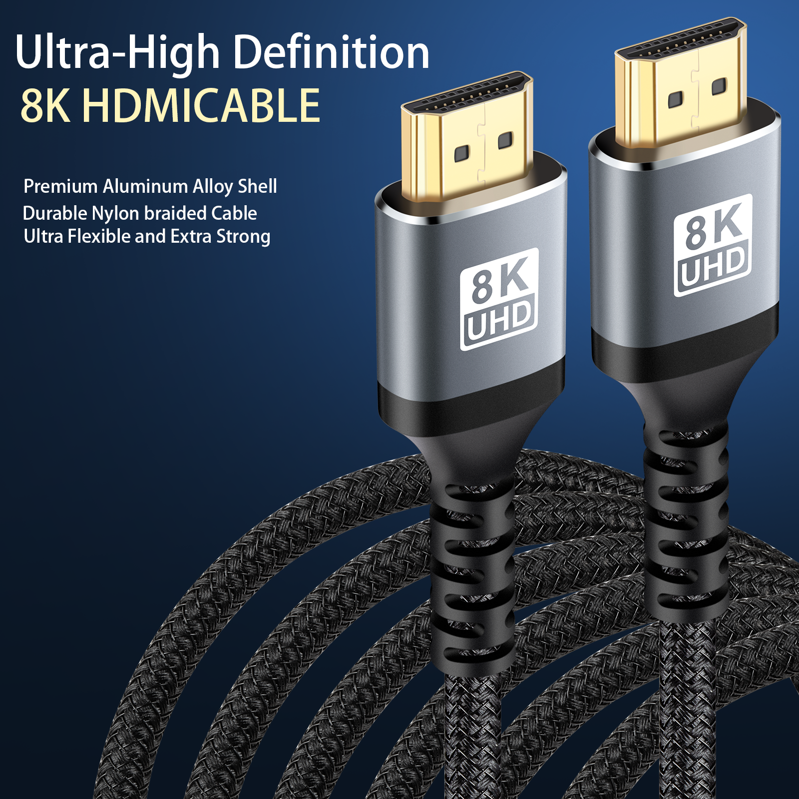 Customized logo HDMI to HDMI cable 8K@60hz HDMI 2.1 cable