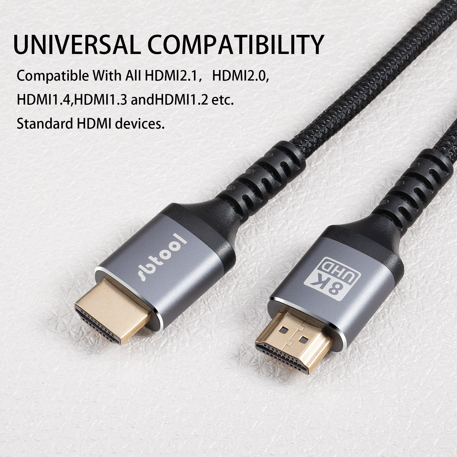 Customized logo HDMI to HDMI cable 8K@60hz HDMI 2.1 cable