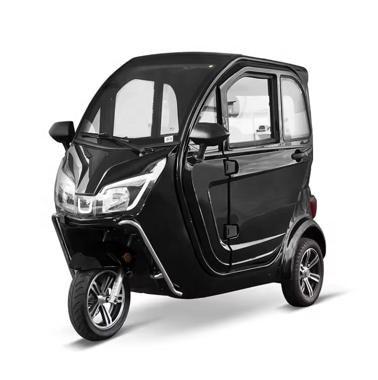 2024 Best Safety 3-Wheel Electric Cabin Scooter Fully Enclosed, Adult Passenger Seat Tricycle