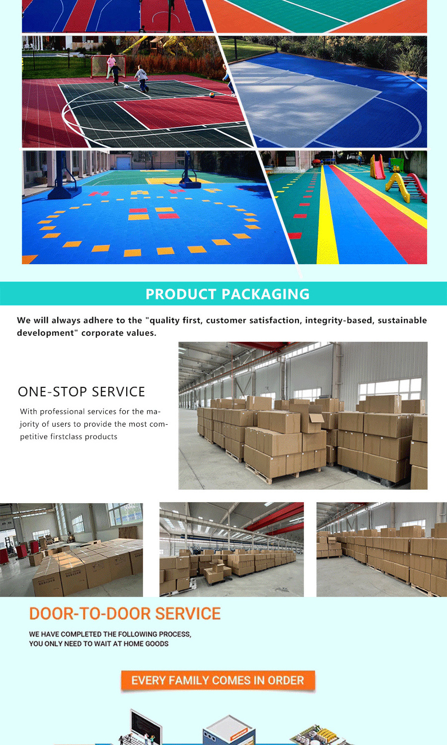 Indoor Sport Area Solid Surface PP Interlocking Tennis Court Tile Futsal Court Plastic Flooring