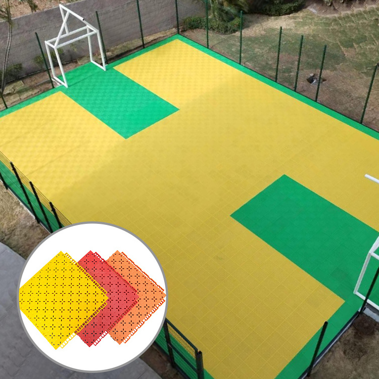 Indoor Sport Area Solid Surface PP Interlocking Tennis Court Tile Futsal Court Plastic Flooring