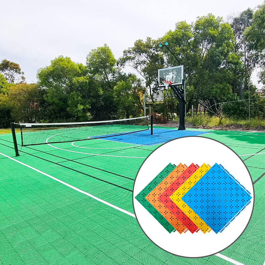 Indoor Sport Area Solid Surface PP Interlocking Tennis Court Tile Futsal Court Plastic Flooring