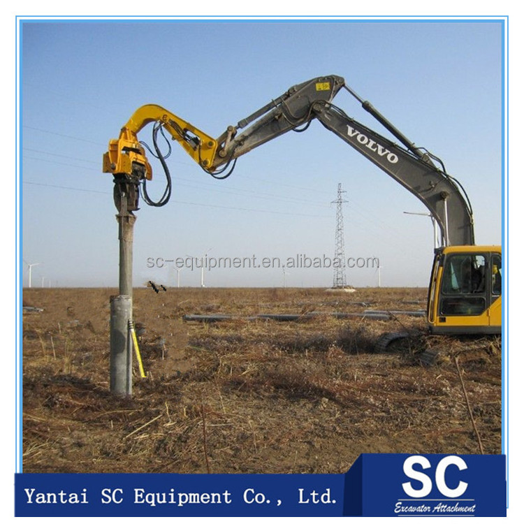 Excavator sheet pile vibratory hammer pile hammer for concrete pile