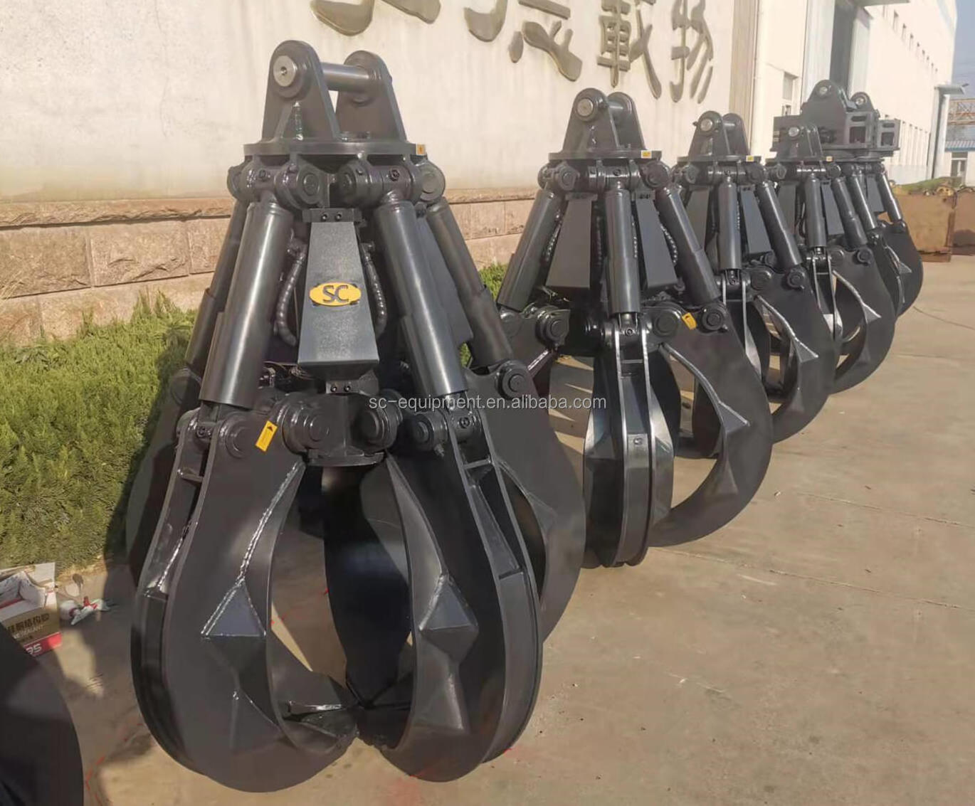 Excavator tools hydraulic orange peel grapple excavator grab bucket for metal Scrap Metal Grapple